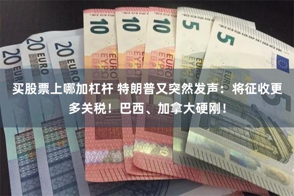 买股票上哪加杠杆 特朗普又突然发声：将征收更多关税！巴西、加拿大硬刚！