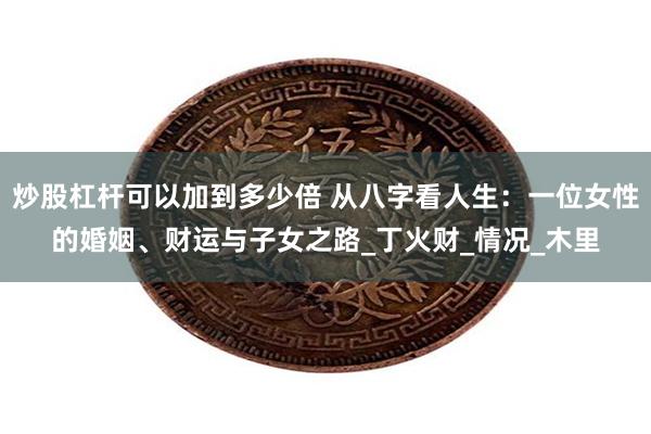 炒股杠杆可以加到多少倍 从八字看人生：一位女性的婚姻、财运与子女之路_丁火财_情况_木里