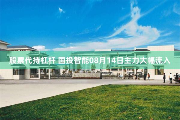 股票代持杠杆 国投智能08月14日主力大幅流入