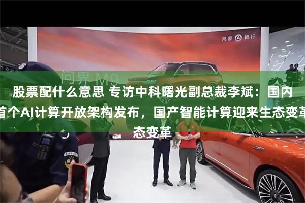 股票配什么意思 专访中科曙光副总裁李斌：国内首个AI计算开放架构发布，国产智能计算迎来生态变革